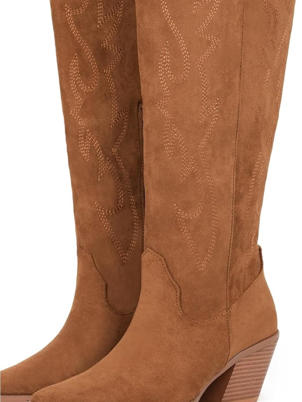 Gemialle Over-The-Knee Suede Boots in Chestnut